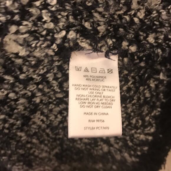 Painted Threads Open Cardigan Black Gray Medium - Picture 6 of 7